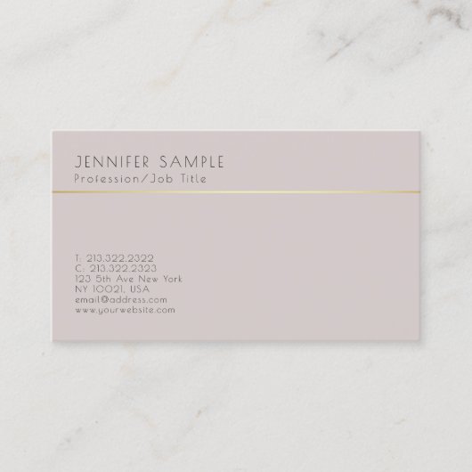 頭が切れるで明白で創造的でエレガントでクラシックな色の調和 名刺 (正面)