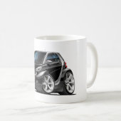 頭が切れるで黒い車 コーヒーマグカップ (正面右)