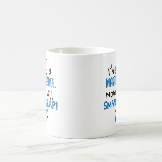 頭が切れるなおよびがらくたの修士号の卒業のマグ コーヒーマグカップ (中央)
