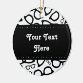 頭が切れるなガラスパターン セラミックオーナメント (左)