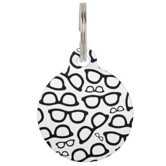 頭が切れるなガラスパターン ペット ネームタグ