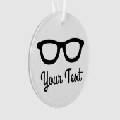 頭が切れるなガラス オーナメント (正面)