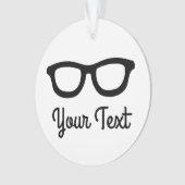 頭が切れるなガラス オーナメント (正面)