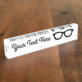 頭が切れるなガラス デスクネームプレート (側面)