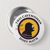 頭が切れるなギアの数学のキャットウーマンの茎 缶バッジ (正面&裏面)