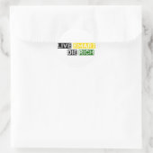 頭が切れるなステッカー ラウンドシール (バッグ)