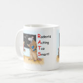 頭が切れるなラットのマグ コーヒーマグカップ (正面左)