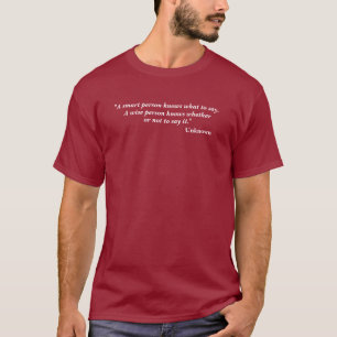頭が切れるな人対。 賢い人の引用文 Tシャツ