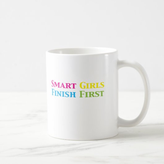 頭が切れるな女の子の終わりの最初ギフトI コーヒーマグカップ (右)