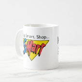 頭が切れるな店は-あられ王にスマート、ベビー買物をします コーヒーマグカップ (正面左)