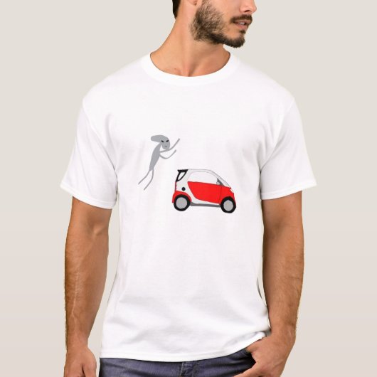 頭が切れるな車のワイシャツ Tシャツ (正面)
