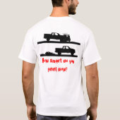 頭が切れるな車 Tシャツ (裏面)