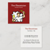 頭が切れるな電気技師の名刺 スクエア名刺 (正面/裏面)