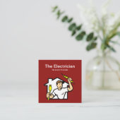 頭が切れるな電気技師の名刺 スクエア名刺 (スタンド正面)