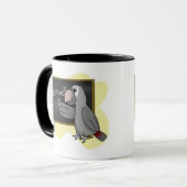 頭が切れるなTimnehのアフリカ灰色のマグ マグカップ (正面左)