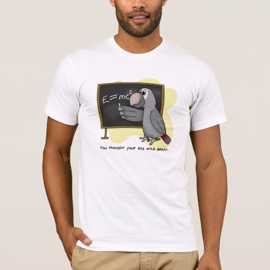 頭が切れるなTimnehのアフリカ灰色のTシャツ Tシャツ (正面)
