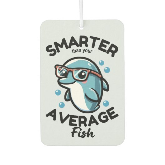 頭が切れるの可愛いイルカおもしろい好き カーエアーフレッシュナー (正面)