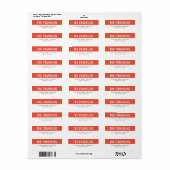 頭が切れるはっきりしたミニマルシンプルオレンジ色ネイビーブルー ラベル (フルシート)