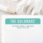 頭が切れるはっきりしたミニマルシンプルダークブルーミント ラベル (インサイチュ)