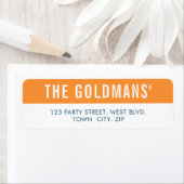 頭が切れるはっきりしたミニマルシンプル型ダークブルー ラベル (インサイチュ)