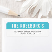 頭が切れるはっきりしたミニマルシンプル型ブラックターコイズ ラベル (インサイチュ)