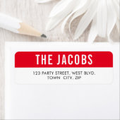 頭が切れるはっきりしたミニマルシンプル型ブラックレッド ラベル (インサイチュ)