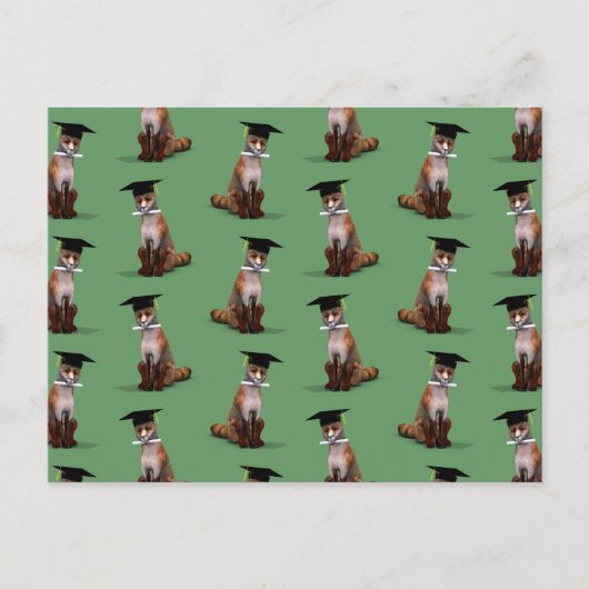 頭が切れるキツネ ポストカード (正面)