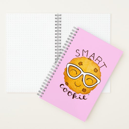 頭が切れるクッキー、メガネをかけたかわいいクッキー ノートブック (内側)