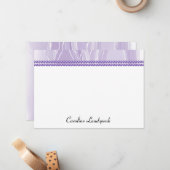 頭が切れるシルクエレガントとパープルパール ノートカード (正面/裏面インサイチュ)