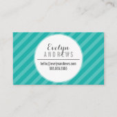 頭が切れるシンプルスポットストライプトレンディー玉緑 名刺 (正面)