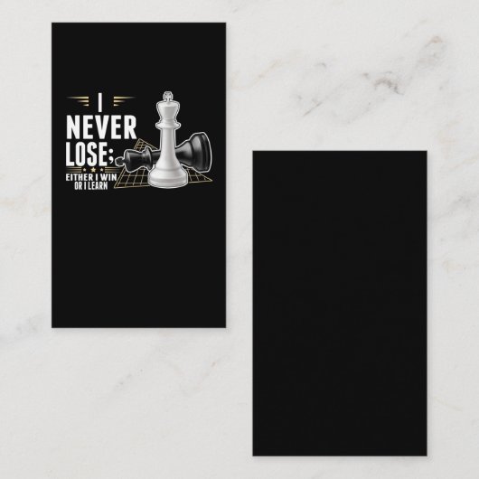 頭が切れるチェス知性がある盤ゲーム 名刺 (正面/裏面)