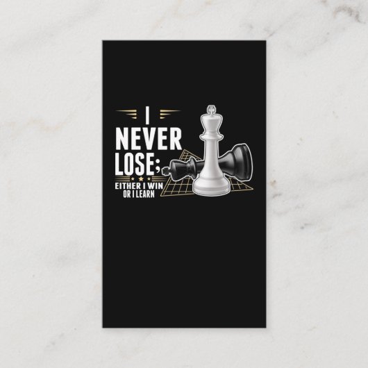 頭が切れるチェス知性がある盤ゲーム 名刺 (正面)