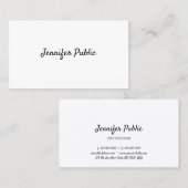 頭が切れるテンプレートエレガントハンドスクリプトモダンキュートトップ 名刺 (正面/裏面)