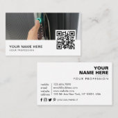 頭が切れるドアロックQRコード 名刺 (正面/裏面)