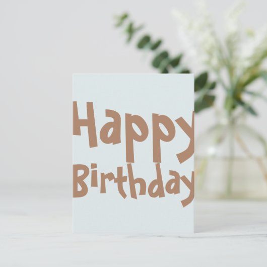 頭が切れるパーティーハッピーバースデーカード ポストカード (スタンド正面)