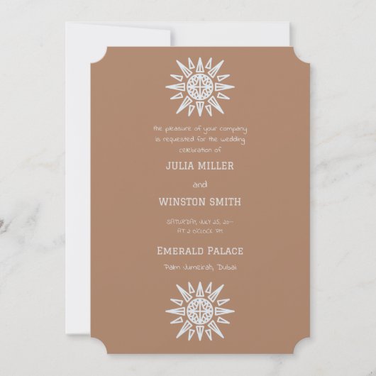 頭が切れるパーティー結婚式招待状カード 招待状 (正面)