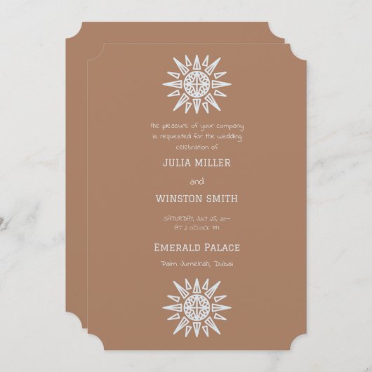 頭が切れるパーティー結婚式招待状カード 招待状 (正面/裏面)