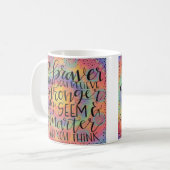 頭が切れるブラーバカラフルー卒業インスパイア コーヒーマグカップ (正面左)