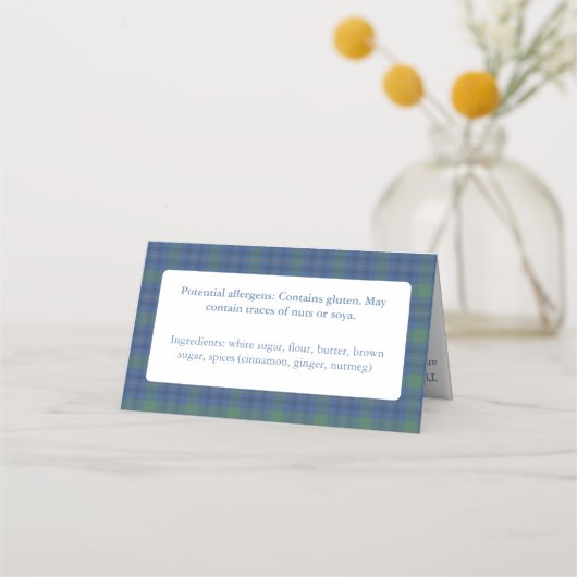 頭が切れるホリデーズプロモーション抱き枕トップパーカード プレイスカード (裏面)