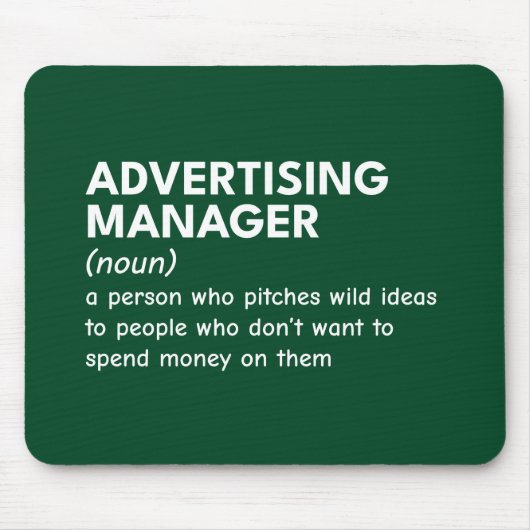 頭が切れるマーケティングマネージャの定義 マウスパッド (正面)
