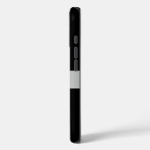 頭が切れるミニマル銀モノグラムの輪 Case-Mate iPhoneケース (裏面 / 左)