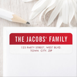 頭が切れるモダンスタイリッシュグラデーション赤ブルゴーニュ勾配 ラベル