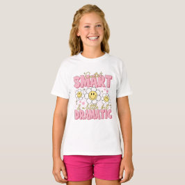 頭が切れるリトル・ビット・ドラマティック・ガールのTシャツ Tシャツ