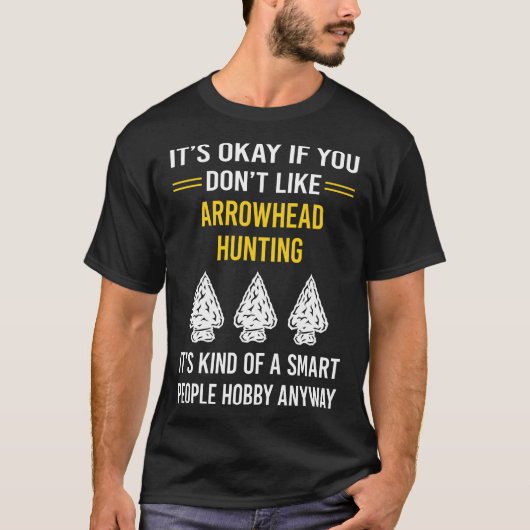 頭が切れる人矢印狩り矢印 Tシャツ (正面)