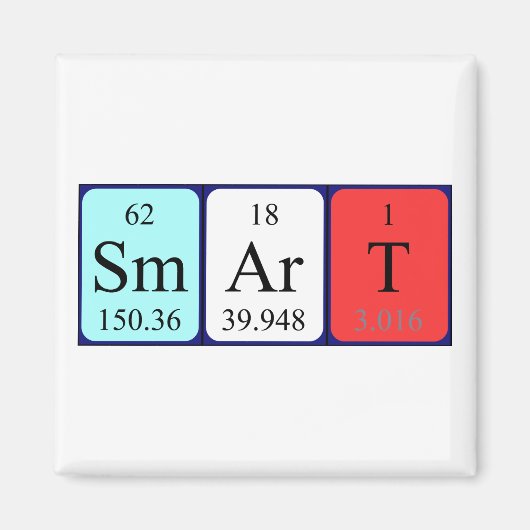 頭が切れる周期表名磁石 マグネット (正面)