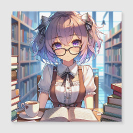 頭が切れる図書室のア読ニメ娘