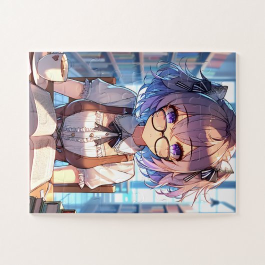 頭が切れる図書室のア読ニメ娘 ジグソーパズル (横)