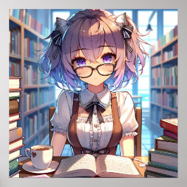 頭が切れる図書室のア読ニメ娘 ポスター