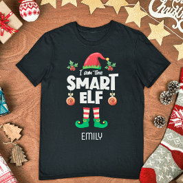 頭が切れる小妖精や小人名に一致するクリスマス家族 Tシャツ