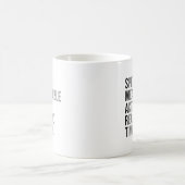 頭が切れる引用文 コーヒーマグカップ (中央)